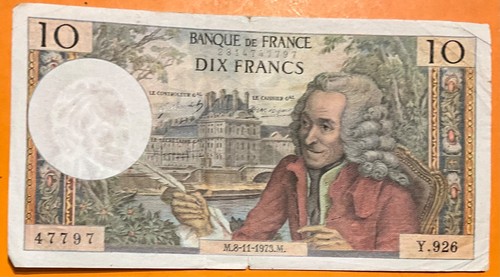 Francs voltaire 11 - francs, 8/11/1973