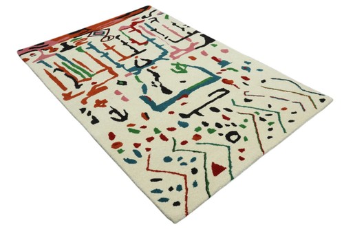 Tapis laine 120x180 beige - laine,