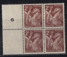 FRANCE ! BLOCS de 4 Timbres anciens NEUFS Iris et Marianne depuis 1944