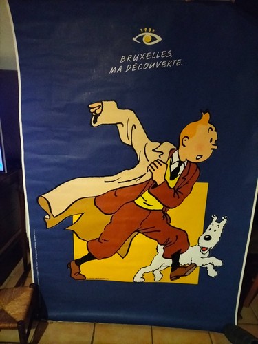 Affiche tintin herge - tintin,