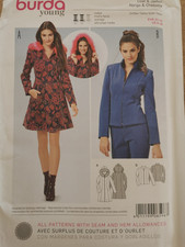 6596 PATRON BURDA VINTAGE  2 CREATIONS  MANTEAU VESTE POP    34 AU 46