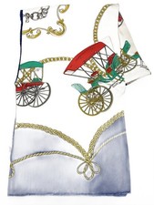 Foulard en soie bleu femme