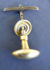 Poignée olive laiton Carré de 6 et bascule + Rosace pour clenche porte Ancienne