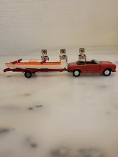 MAJORETTE -  Peugeot 204 Cabriolet - remorque canoë 