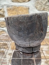 Ancien mortier bois xixe - ancien,