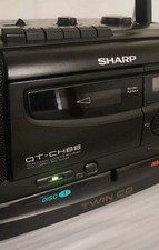 Sharp QT CH88, Boombox portable, Rare Stéreo Radio Cassette Recorder, Twin CD X2