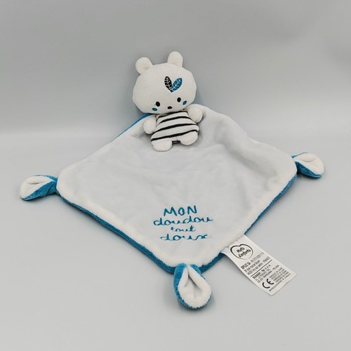 Doudou plat ours - , blanc