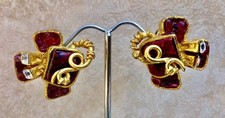 Boucles d'oreilles  coeur - estampillée au dos CHRISTIAN LACROIX - vintage N°4