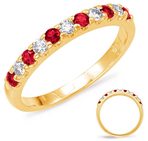 58ct diamond aaa - ruby, 14k