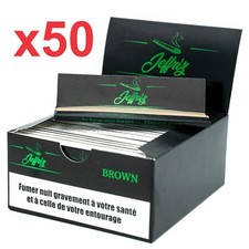 Feuille à Rouler Slim 50 Carnets Longue Non Blanchi JEFFRIZ Rolling Paper