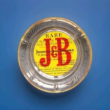 Superbe ancien cendrier j&b scotch whisky en verre