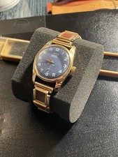 Bracelet Montre Extensible 18mm Or Laminé 12 Carats - Insert Cuir - Vintage Rare