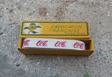 Ancien ruban initiales tissé