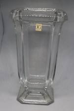 grand vase en cristal moulé jg durand made in france vintage 