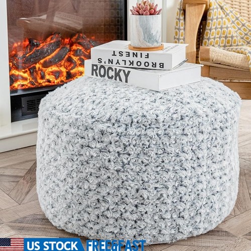 Unstuffed pouf ottoman - unstuffed,
