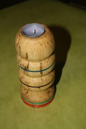 Bougeoir bois hêtre - bougeoir,