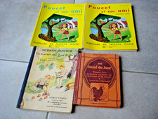 Lot 4 anciens livres scolaires lecture Poucet Beuscher