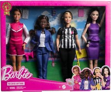 Barbie Coffret Métiers du Sport avec 4 Poupées