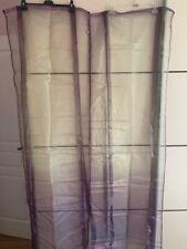 Paire de rideaux de fenêtre voilage violet transparent 1 m 60 x 2 m