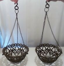 2 SUSPENTES METALLIQUE EN FER FORGE