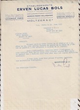 21/843 facture courrier ERVEN LUCAS BOLS THONNAY PARIS DISTILLERIES 1935