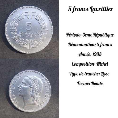 Monnaie francaise francs - monnaie, 5
