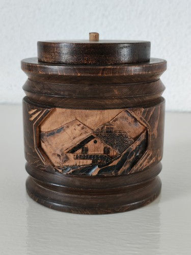 Ancien pot tabac bois - pot,