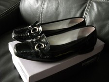 CHAUSSURES BALLERINES SOULIERS CUIR VERNIS NOIR PACO HERRERO