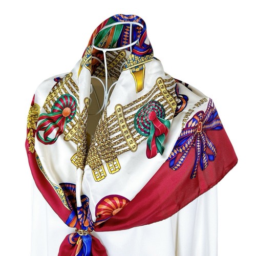 Foulard vintage soie hermes - foulard, en
