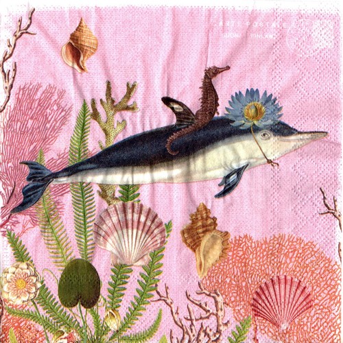 Serviettes papier dauphin - serviettes,