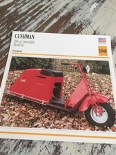 Cushman 200 cm3 Auto-Glide model 52 1948 scooter Carte moto Collection Atlas USA