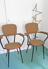 Fauteuils de table vintage Mad Men.