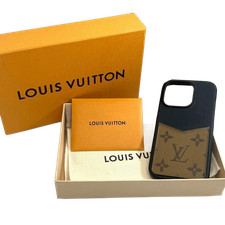 Coque Louis Vuitton iPhone 14 Pro Monogramme Reverse Bumper Marron Authentiqu...