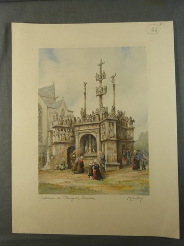 Bretagne gravure couleur - bretagne, de