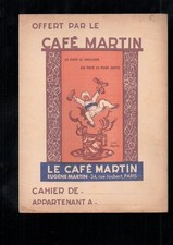 protege cahier PUBLICITAIRE ancien école  scolaire pub café martin