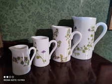 4 pichets / verseuses  Porcelaine De Paris  Limoges  Décor  " Herbes Folles" TBE