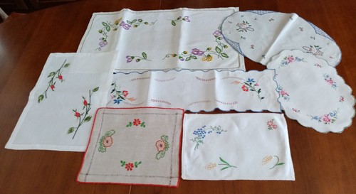 Anciens napperons brodés - 7,