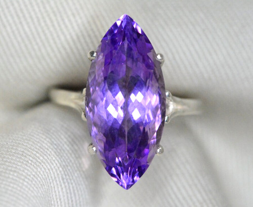 Bague améthyste véritable - en,