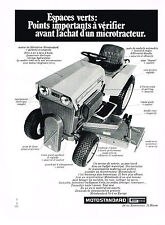 PUBLICITE   1970    MOTOSTANDARD   Microtracteur