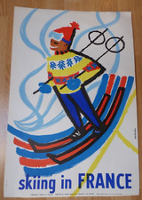 SKIING IN FRANCE affiche