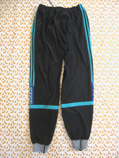 Pantalon Adidas Terminator 80'S Velour noir vert Survetement vintage - M