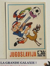 Image JUGOSLAVIJA # 183 PANINI World Cup Munich 74 München D'origine avec Dos NM