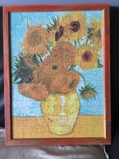 Cadre avec tableau puzzle les tournesols de Van Gogh
