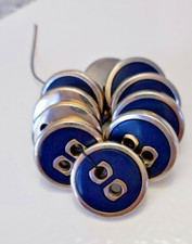 Boutons anciens vintage bleu