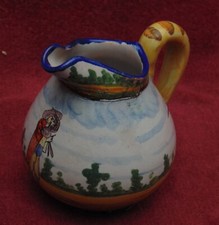 rare magnifique ancien petit pichet  faïence Nevers A montagon 19 eme pot a lait