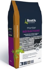 Mortier réfractaire gris montage cheminée barbecue poudre 5kg BOSTIK