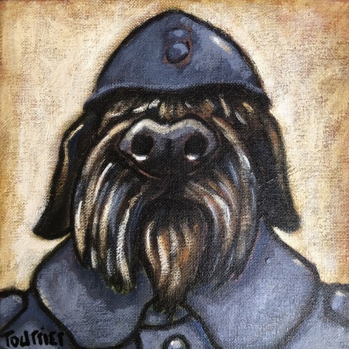Tableau portrait chien - tableau,