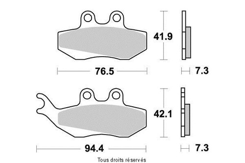 Plaquettes kyoto frein - plaquettes, de