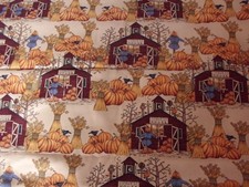 coupon tissu  " Halloween "  56   X   79   cm