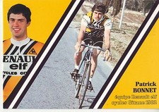 CYCLISME carte cycliste PATRICK BONNET équipe RENAULT elf GITANE 1982
